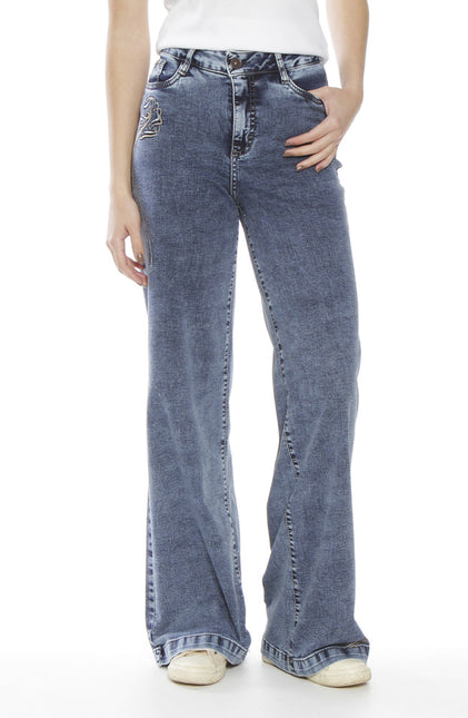 JEANS WADOS WIDE LEG TIRO ALTO