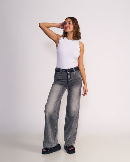 JEANS IL GIOCO WIDE LIGHT PINZAS EN CINTURA