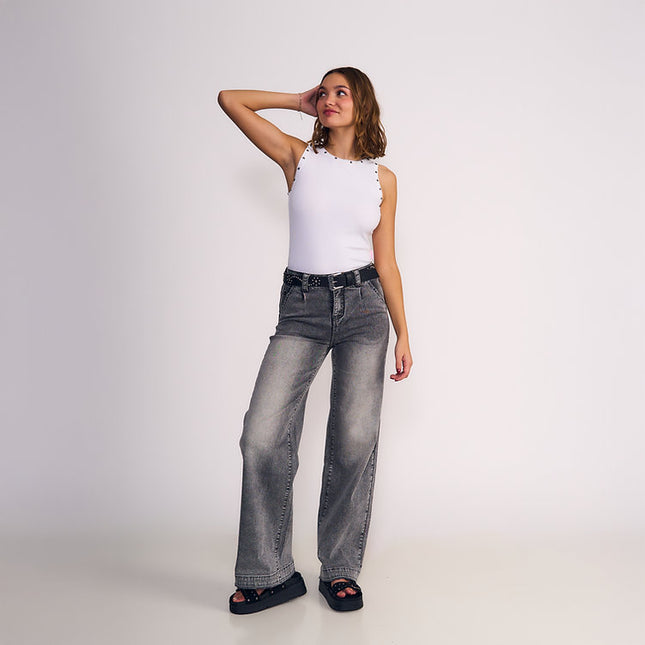 JEANS IL GIOCO WIDE LIGHT PINZAS EN CINTURA