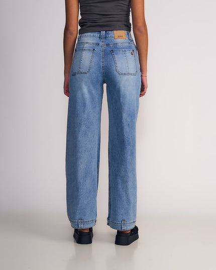 JEANS IL GIOCO WIDE LIGHT PIGMENT WASH