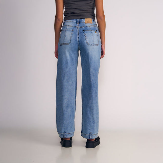 JEANS IL GIOCO WIDE LIGHT PIGMENT WASH