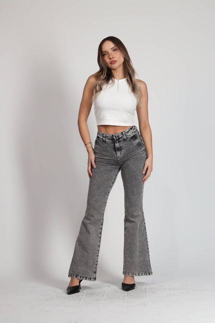 Jeans Mohicano Bolsillo Argentino Pinzas Lar en color gris