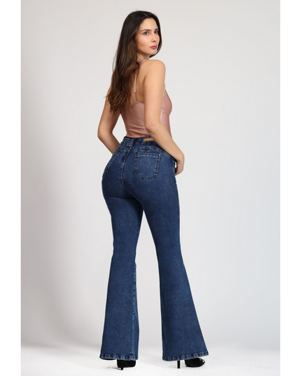 JEANS MOHICANO GRAVILLADO CON TELA AÑADIDA