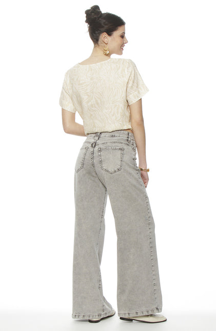 JEANS WADOS WIDE LEG TIRO ALTO