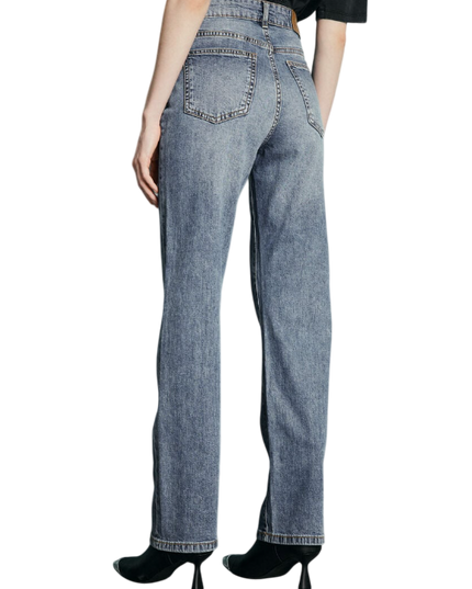 JEANS FOSTER STRAIGHT BASICO TIRO ALTO