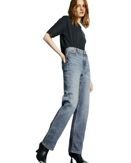JEANS FOSTER STRAIGHT BASICO TIRO ALTO