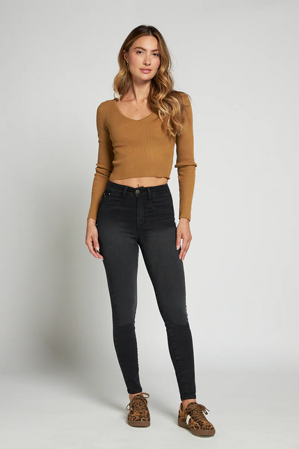 JEANS AMALIA PITILLO HIGH WAIST STRASS