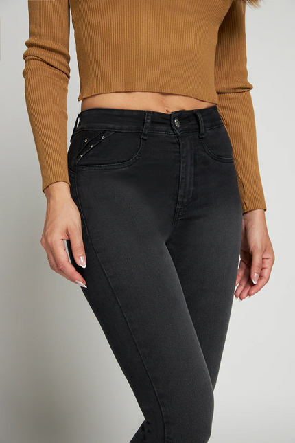 JEANS AMALIA PITILLO HIGH WAIST STRASS