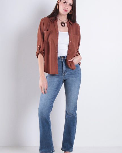 JEANS WADOS RECTO TIRO ALTO