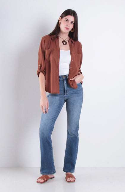 JEANS WADOS RECTO TIRO ALTO