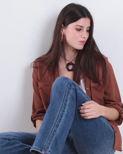 JEANS WADOS RECTO TIRO ALTO