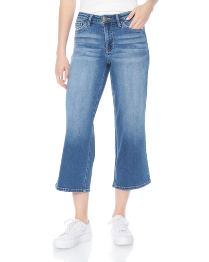 JEANS WADOS CROP TIRO ALTO