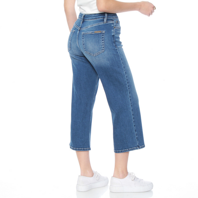 JEANS WADOS CROP TIRO ALTO