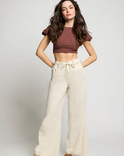 PANTALON AMALIA WIDE LEG LINO