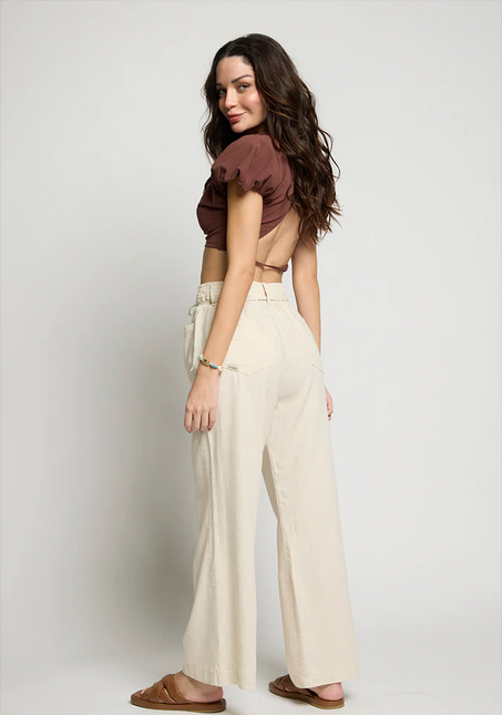 PANTALON AMALIA WIDE LEG LINO