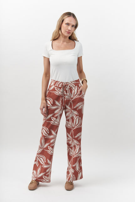 PANTALON GIVE PALAZZO ESTAMPADO,BOLSILLOS,PR - MAWI