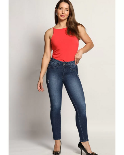JEANS MOHICANO PRETINA REVES DOBLE BOLS.