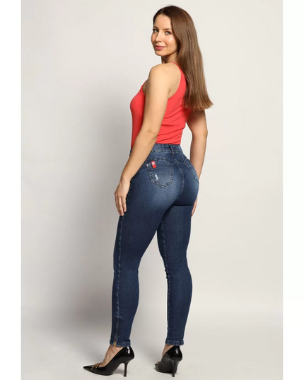 JEANS MOHICANO PRETINA REVES DOBLE BOLS.