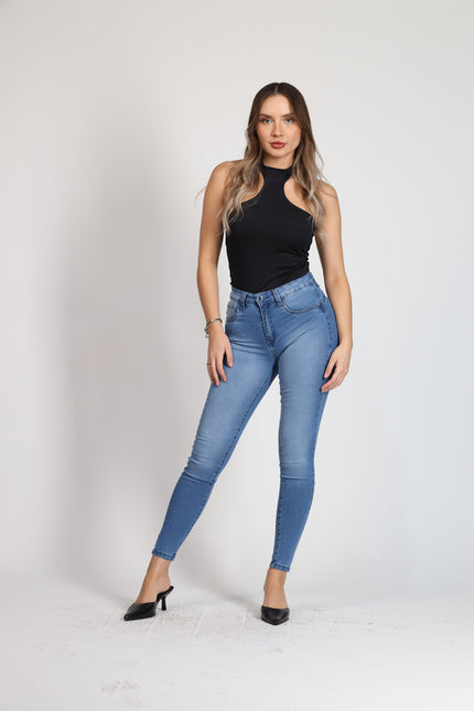 Jeans Mohicano Bio Bolsillo Trasero en color celeste