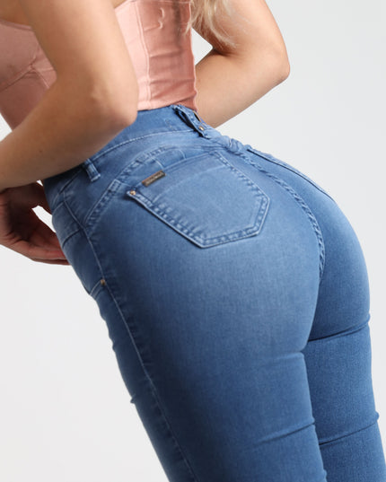 JEANS MOHICANO BIO MEDIO PRETINA CRUZADA