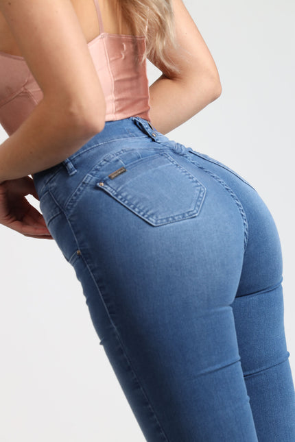 JEANS MOHICANO BIO MEDIO PRETINA CRUZADA