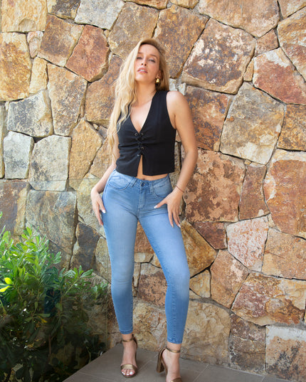 JEANS MOHICANO MEDIO TOBILLERO