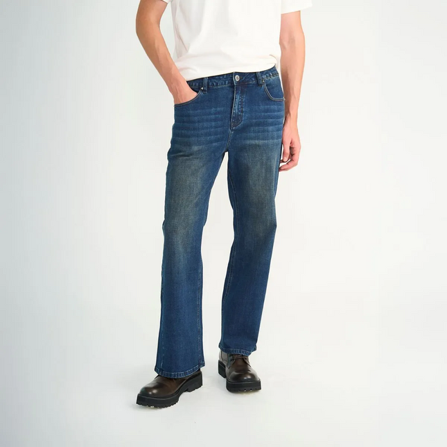 JEANS ELLUS FLARE OXIDADO PINZA PANTORRILLA ELLUS en color med blue