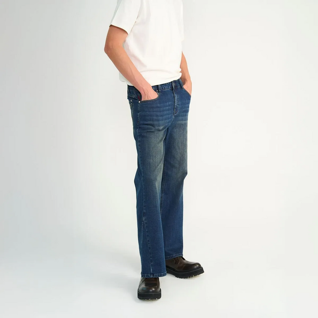 JEANS ELLUS FLARE OXIDADO PINZA PANTORRILLA