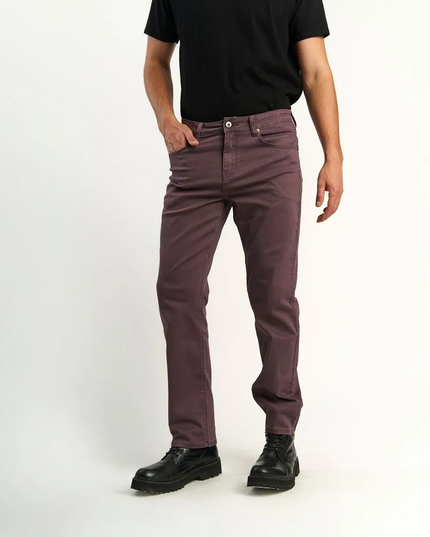 PANTALON ELLUS STRAIGHT TIRO ALTO ELLUS en color morado