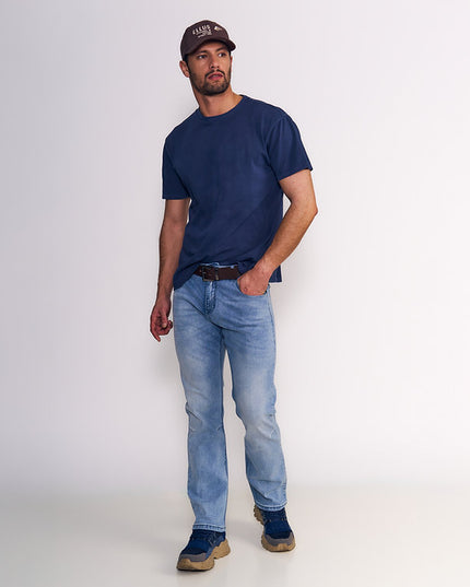 JEANS ELLUS STRAIGHT TIRO ALTO PINZAS
