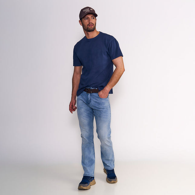 JEANS ELLUS STRAIGHT TIRO ALTO PINZAS