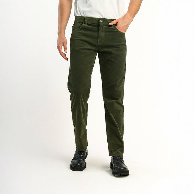 Pantalón ELLUS Pantalon Ellus Cotele Straight en color verde.