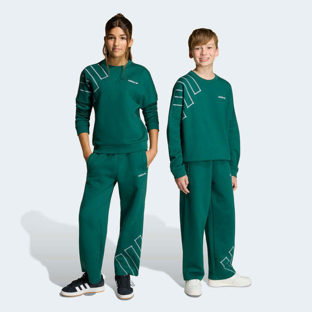 Pantalón de buzo Adidas Originals Lo Blocke en color verde.