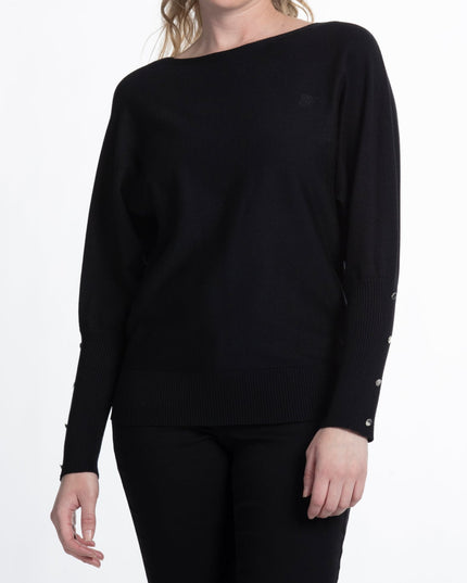 SWEATER ELLUS BASICO BATWING BOTONES MANGA