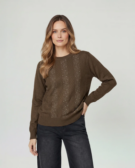 SWEATER LINEATRE LINEATRE en color chocolate