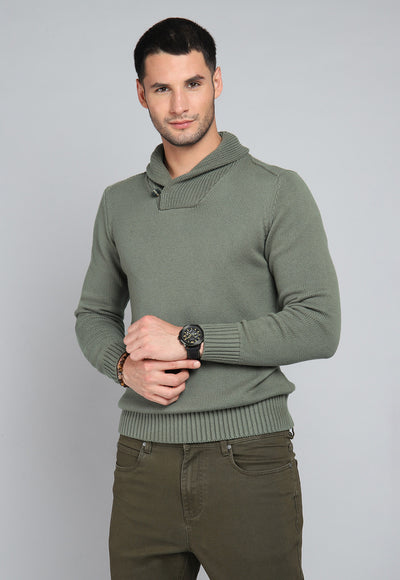 Accesorio ARROW sweater arrow cuello smoking en color olivo