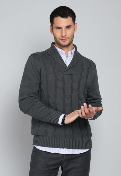 Accesorio ARROW sweater arrow cuello smoking en color gris