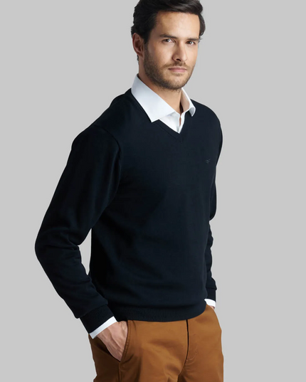 SWEATER FEROUCH V NECK SOLIDO