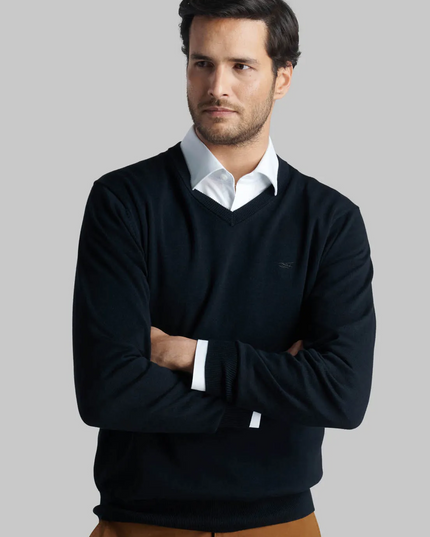 SWEATER FEROUCH V NECK SOLIDO