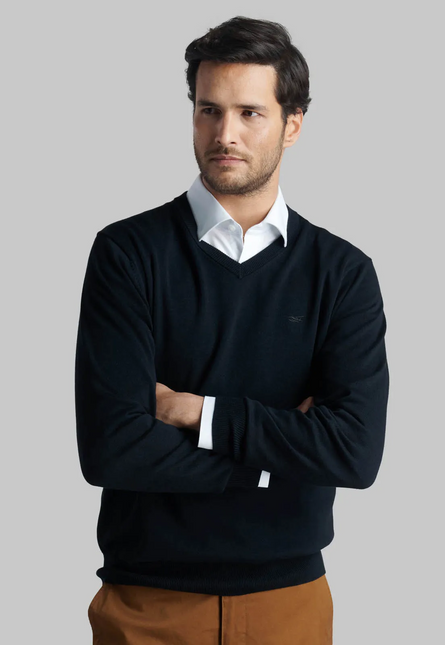 SWEATER FEROUCH V NECK SOLIDO