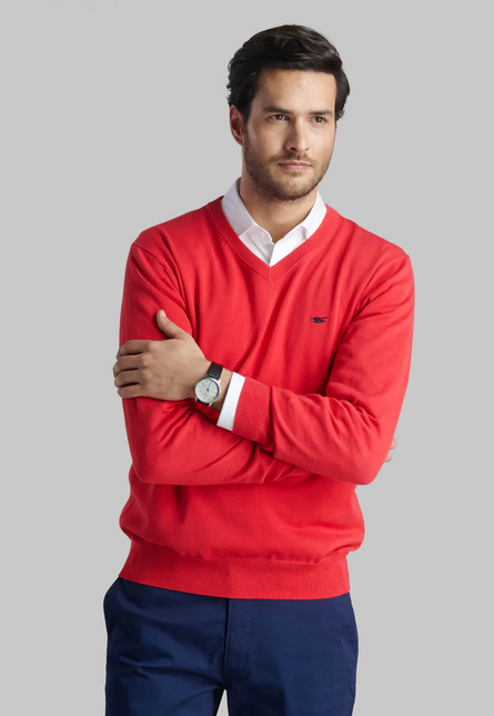 SWEATER FEROUCH V NECK SOLIDO