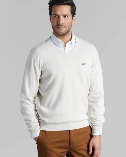 SWEATER FEROUCH V NECK MELANGE