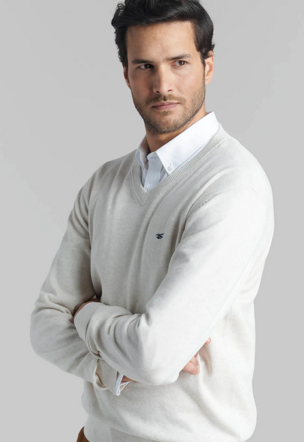 SWEATER FEROUCH V NECK MELANGE