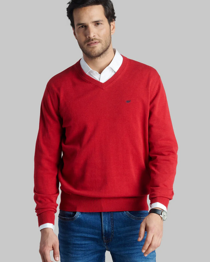 SWEATER FEROUCH V NECK MELANGE - MAWI