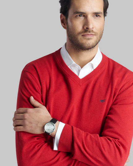 SWEATER FEROUCH V NECK MELANGE - MAWI