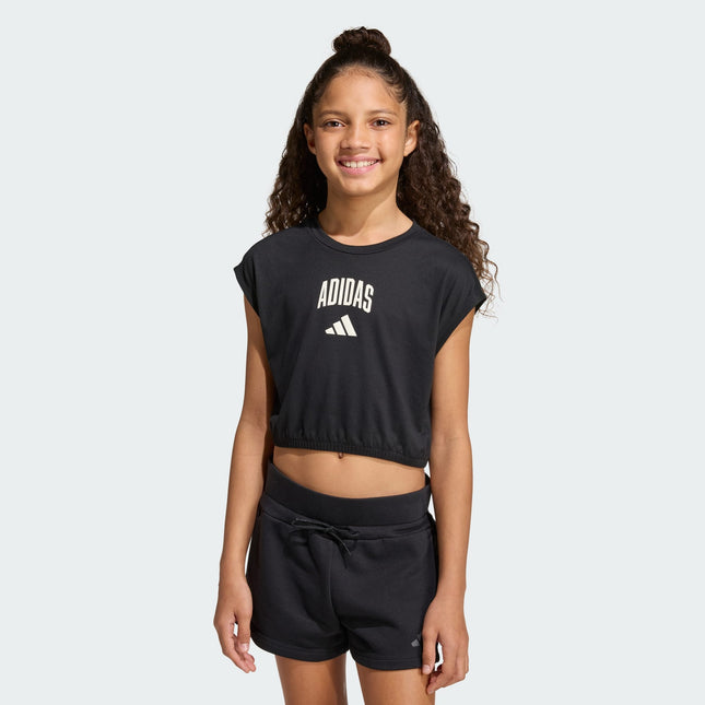 Polera Adidas Jg Clgt Tee en color negro.