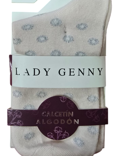 Calcetín Lady Genny Estampado en color rosado