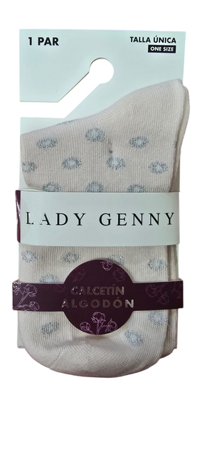 Calcetín Lady Genny Estampado en color rosado