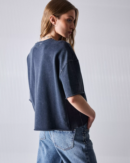 POLERA FOSTER CROP TEXTO