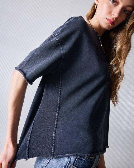 POLERA FOSTER CROP TEXTO